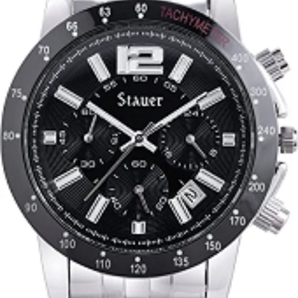 STAUER Jet Setter Stainless Steel Chronograph Watch for Men - New!!! - Picture 3 of 8
